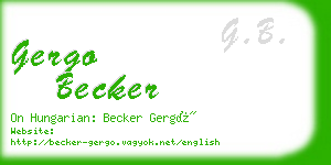 gergo becker business card